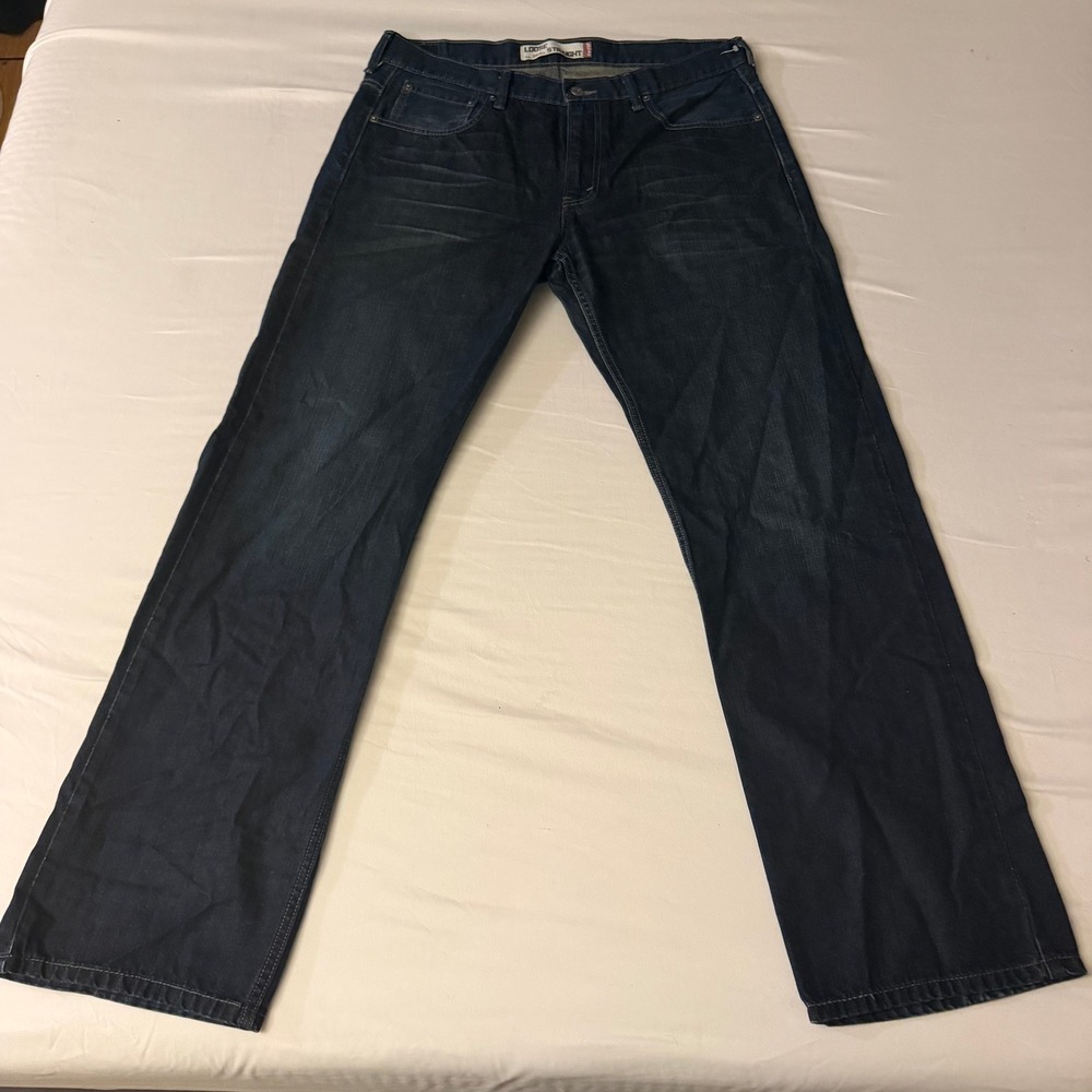 Levis 569 Loose Straight Jeans Mens 34x34 Dark Wash Blue Denim 100% Cotton